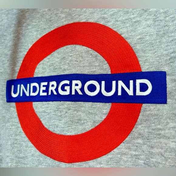 Official London Underground Hoodie with Roundel Logo size S Tube Map in Hood - Picture 3 of 15